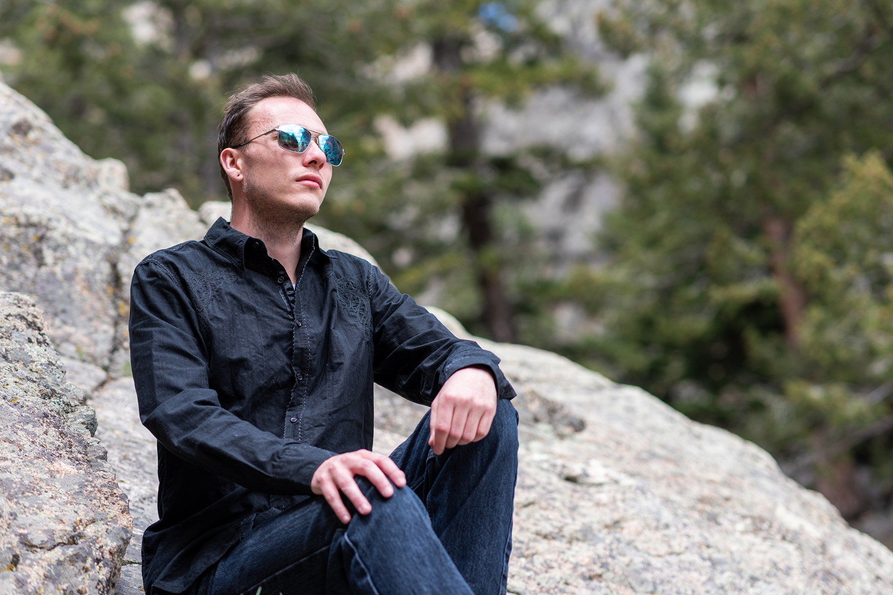 photo of high school senior in mountains